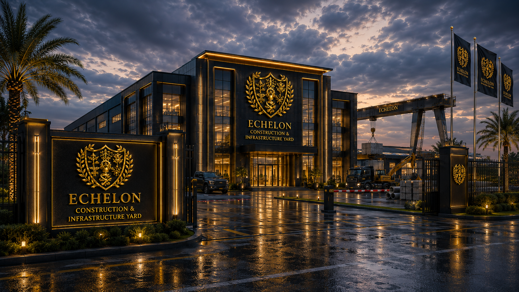 Echelon Construction & Infrastructure Yard — concept render